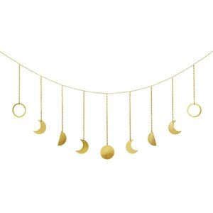 Gold Metal Moon Phases Wall Decor